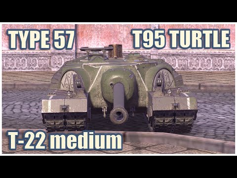 Видео: Type 57, T95 Turtle & Т-22 ср • WoT Blitz Gameplay