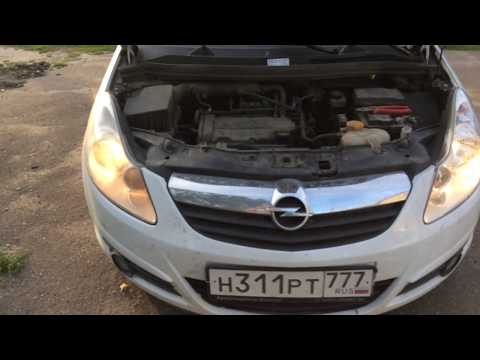 Видео: замена клеммы для лампы ближнего света, замена ламп Opel Corsa D 1,4 АКПП 2008 двигатель Z14XEP