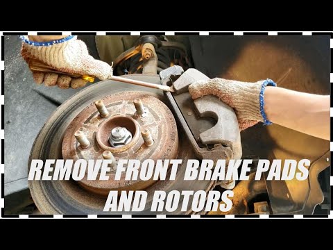 Видео: Как заменить передние тормозные колодки и роторы на Chrysler 300, Dodge Charger или Magnum (подро...
