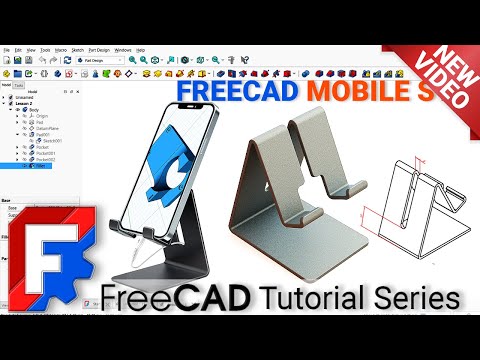 Видео: Учебное пособие по FreeCAD: 3D-моделирование подставки для мобильного телефона. Пошаговое руковод...
