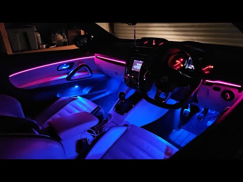 Видео: Установка подсветки салона VW Scirocco Symphony | RGB-светодиодная подсветка салона автомобиля