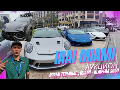 Видео: .Аукцион - IAAI Miami NORTH. MIAMI Terminal , Miami - Klaipeda $650