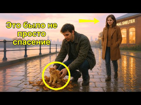 Видео: Одинокий мужчина остановился спасти котёнка… но за его спиной стояла та, кто знала...
