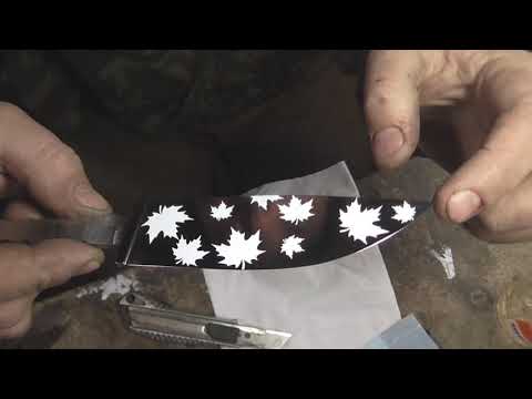 Видео: очередной шедевр . клин х12 мф , рукоятка гибрид,  больстер латунь,  проставки g10