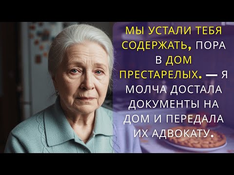 Видео: Мы устали тебя содержать, пора в дом престарелых  — Я молча достала документы на дом и передала.....