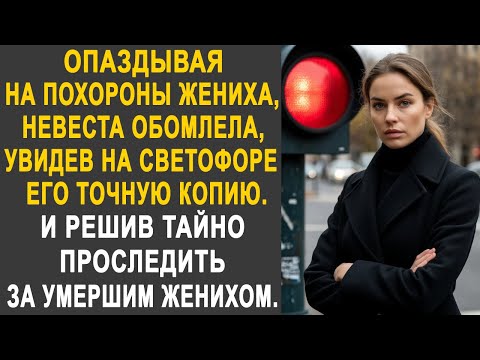 Видео: Опаздывая на прощание с женихом, невеста обомлела, увидев на светофоре его точную копию...
