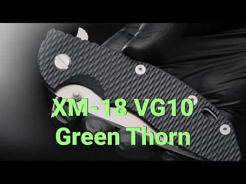 Видео: Hinderer XM-18 VG10 от Green Thorn drop point  #4K #GreenThorn