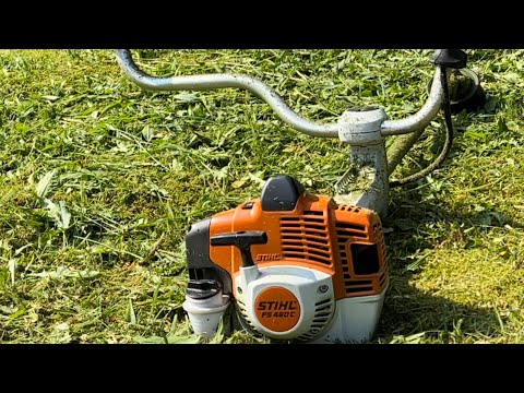 Видео: Stihl FS 460 C-EM cutting down thick grass (Husqvarna 3mm line) / Штиль ФС 460 С-ЕМ на густой траве