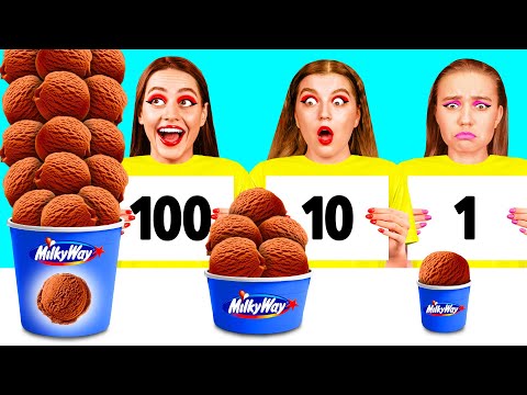 Видео: 100 Слоев Еды Челлендж | Безумная Кулинарная Битва от DaRaDa Challenge