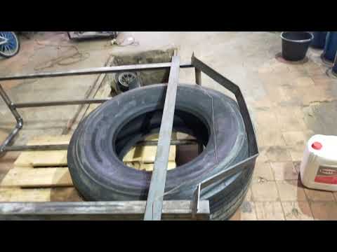 Видео: Корзина для запаски на полуприцеп.