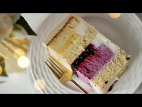 Видео: Ягодный высокий торт | Лимон - Черная смородина