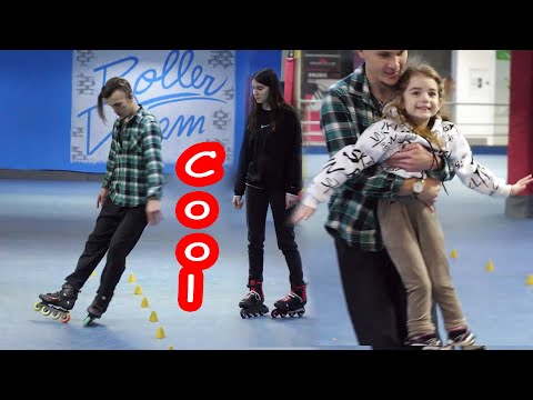 Видео: VLOG Никита учит Катю трюкам. Алиса катается на одной ноге