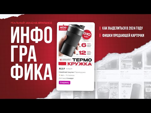 Видео: Выполняю реальный заказ на фрилансе №3 | Как сделать продающую карточку 2024 году трендовые лайфхаки
