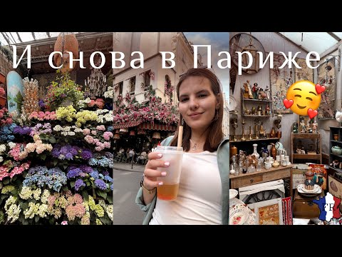 Видео: VLOG || Гуляем по теплому Парижу ☀️ / Цветочный рынок в центре 🥰