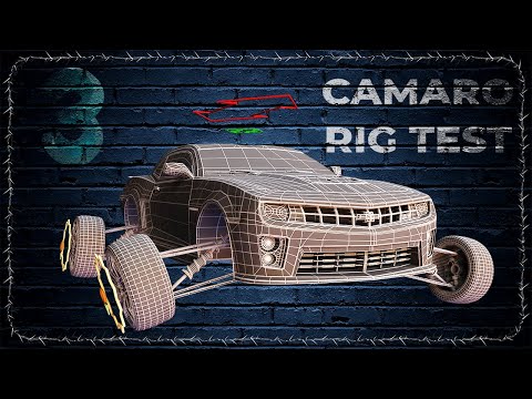 Видео: Тест рига автомобиля в 3ds max | Chevrolet Camaro Rig Test