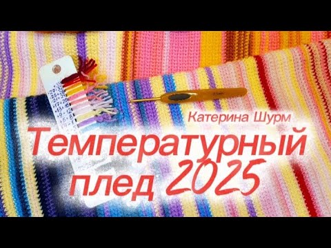 Видео: ТЕМПЕРАТУРНЫЙ ПЛЕД 2025 |О идее пледа| О моем вязании пледа с 1 января 2025| Планы на 2026 год