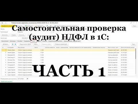 Видео: Запись ЭФИРА: ЧАСТЬ 1 Самостоятельный аудит НДФЛ в 1С