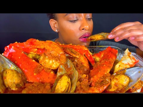 Видео: ASMR MUKBANG SEAFOOD KING CRAB GREEN MUSSELS TIGER SHRIMP БЕЗ ГОВОРИТЕ НАСТОЯЩИЙ ЗВУК 먹방 EATING SHOW