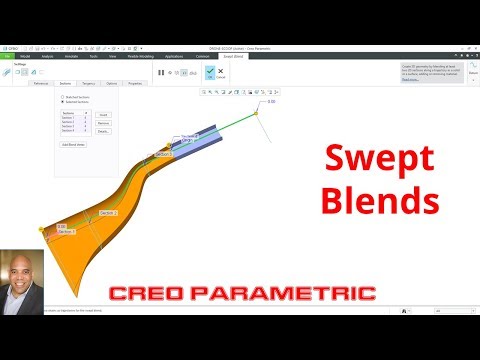 Видео: Creo Parametric — Swept Blends [Демонстрационный урок]