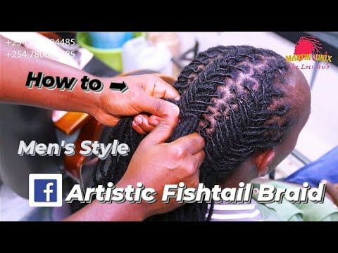 Видео: Как заплести косу «рыбий хвост» на дредах для мужчин.