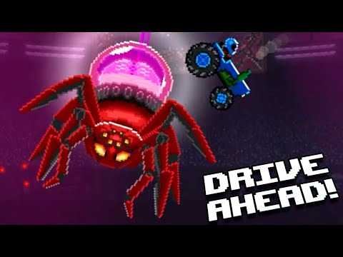 Видео: Большой Здоровый паук Босс Drive Ahead online! Крутые Авто Сражения