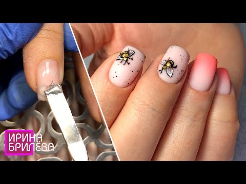 Видео: Маникюр ПЧЁЛКИ 🐝 Аэрография на ногтях 🐝 Маникюр для начинающих 🐝 Ирина Брилёва