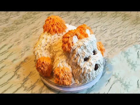 Видео: Торт "Собачка" / 3D Торт / Dog Cake / Праздничный Торт / Торт из Крема / Пошаговый Рецепт