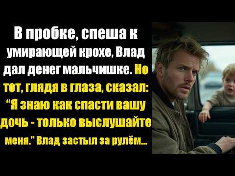 Видео: В пробке, спеша к умирающей крохе, Влад дал денег мальчишке. Но тот, глядя в глаза, сказал: “Я...