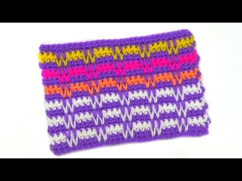 Видео: Простой разноцветный узор