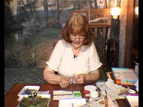 Видео: Мастер-класс Раисы  Криницкой по флористике: картины из бересты - часть 2