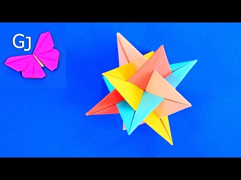 Видео: Оригами из бумаги ❤️ Кусудама из треугольников
