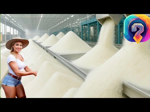 Видео: Как производится сахар. Уникальная переработка миллионов тонн сахара на фабрике!