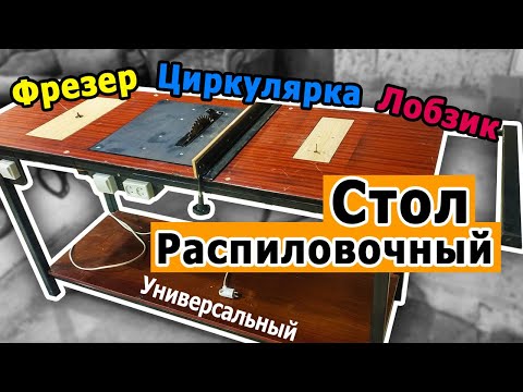 Видео: Распиловочный стол из фрезера, циркулярки и лобзика. Часть 1. Обзор