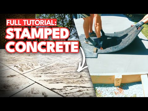Видео: Мастер-класс по штампованному бетону: формовка, заливка, штамповка и герметизация