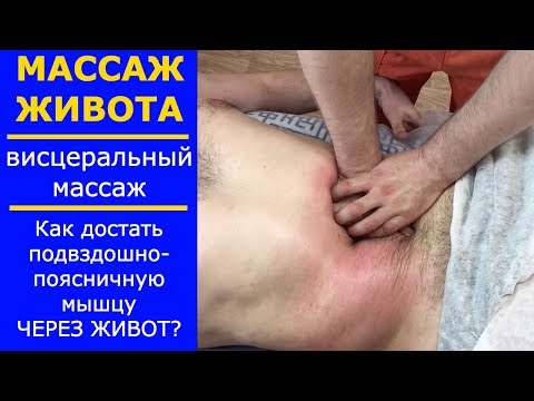 Видео: Массаж живота полная процедура. Подвздошно поясничная мышца