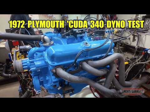 Видео: 1972 'Cuda 340 — первый запуск и тестирование на динамометре