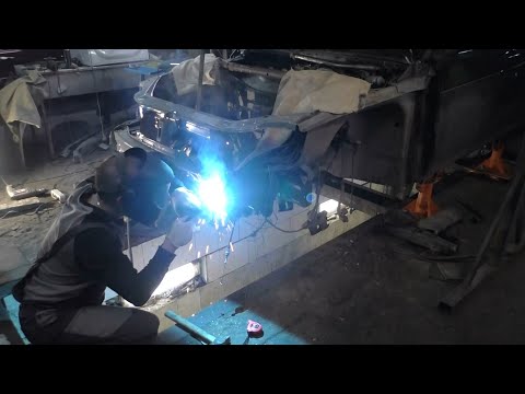 Видео: ПРИОРА обварка переднего лонжерона и передней панели(телевизора)