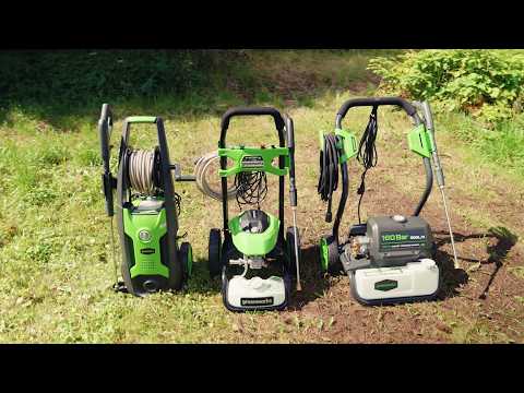 Видео: Обзор и тест моек высокого давления Greenworks