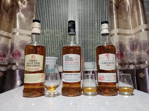 Видео: Виски "Three Scottish Brothers", "The Observatory", "Greign"  20-ти летние однозерновые шотландские.