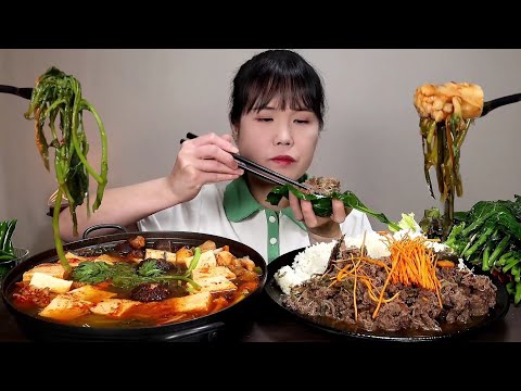 Видео: мукбанг, пряный, говядина бульгоги, ASMR.