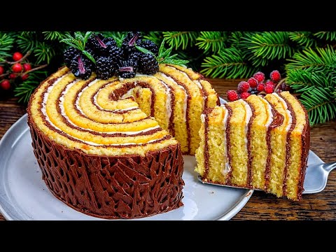 Видео: 🎄🎂 Волшебный рождественский торт. Торт на Новый год для всей семьи! Простой и вкусный!
