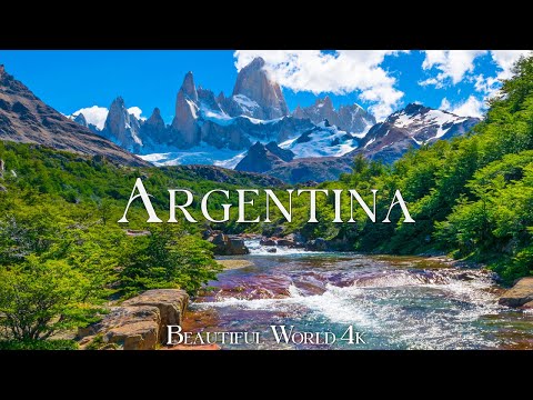 Видео: Аргентина 4K Nature Relaxation Film - успокаивающая фортепианная музыка - природный пейзаж