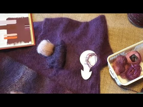 Видео: Мохеровый джемпер/ не хватило пряжи/ вязание