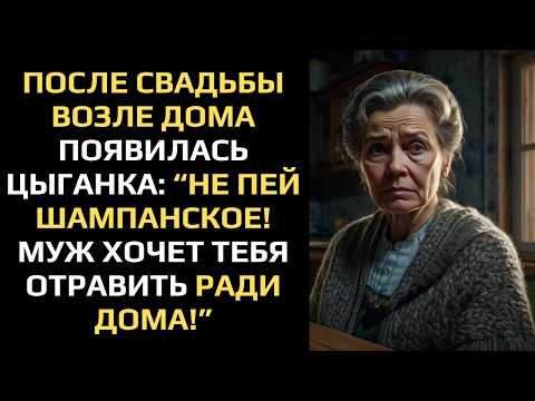 Видео: ПОСЛЕ СВАДЬБЫ ВОЗЛЕ ДОМА ПОЯВИЛАСЬ ЦЫГАНКА: НЕ ПЕЙ ШАМПАНСКОЕ! МУЖ ХОЧЕТ ТЕБЯ ОТРАВИТЬ РАДИ ДОМА!