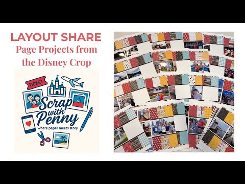 Видео: Макет Поделиться 12 | Что происходит в Crop | Страницы Disney Crop в процессе разработки
