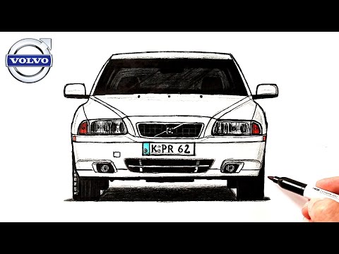 Видео: Как нарисовать машину Вольво