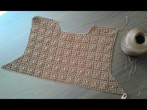 Видео: Платье крючком "Квадратики" (платье №6 из опроса). Часть 4.