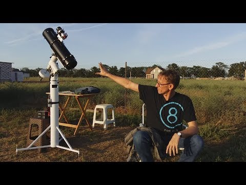 Видео: Монтировка EQ-5 - первый свет и первая проба авто-гидирования!!!