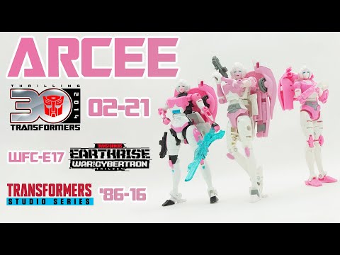 Видео: Обзор на TRANSFORMERS - Arcee (Thrilling 30 - 02-21 / Earthrise - WFC-E17 / Studio Series - '86-16)