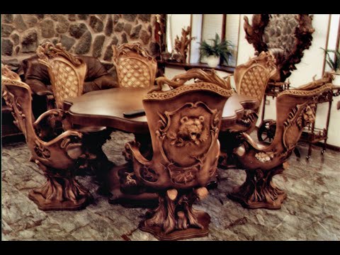 Видео: Набор кресел в охотничьем стиле, перезалив (The armchairs set in the hunting style, reload)